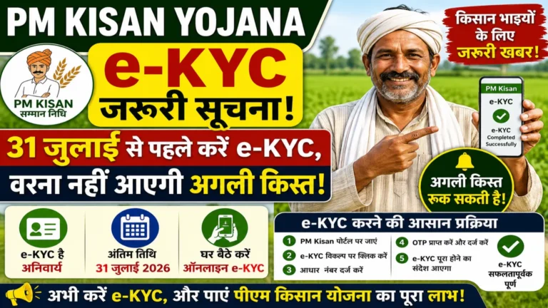 PM kisan Yojana E-kyc