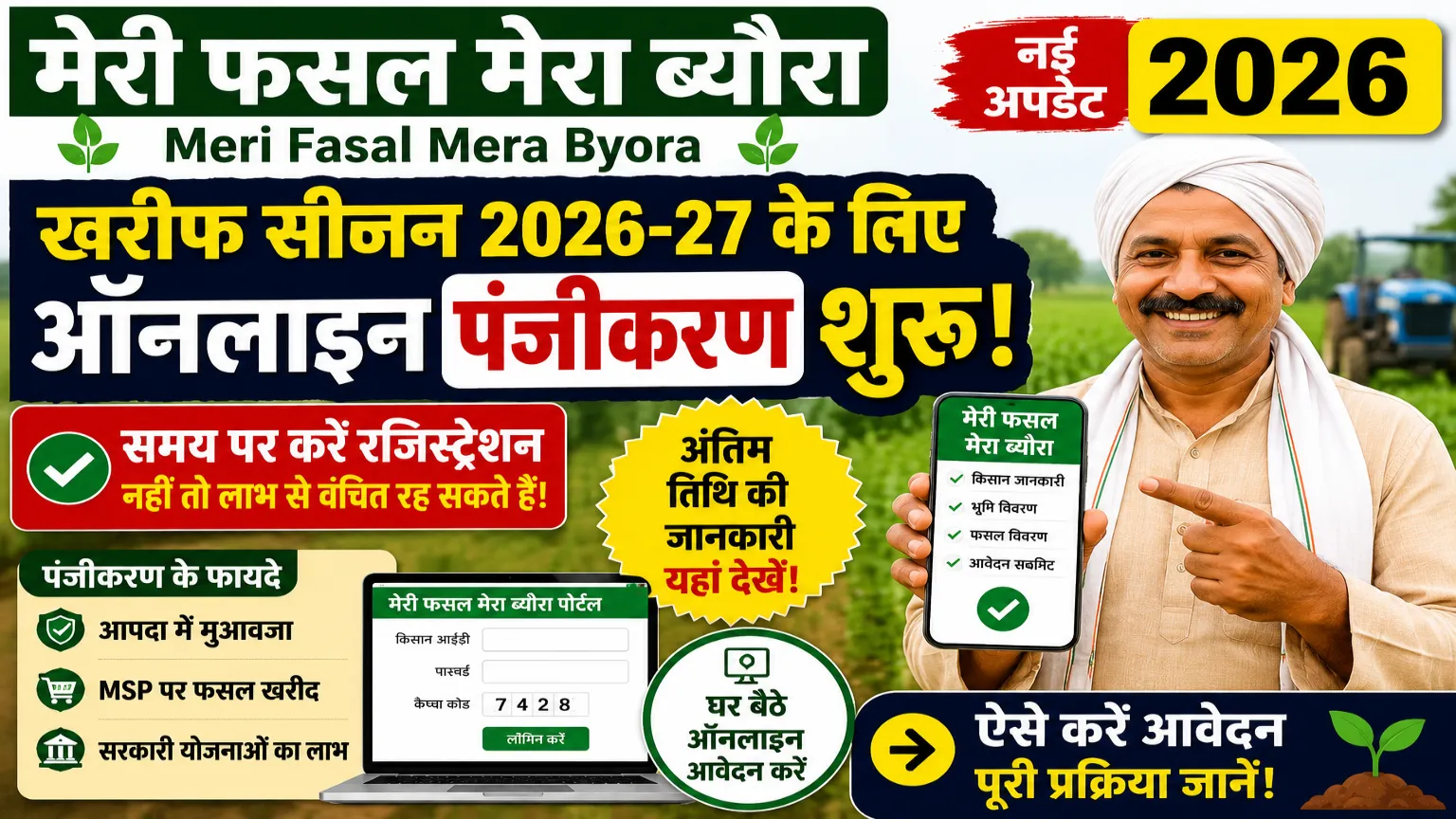 Meri Fasal Mera Byora Kharif Registration