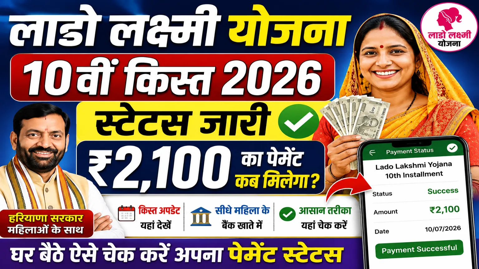 Lado Lakshmi Yojana 10th Installment 2026