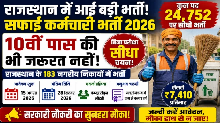 Rajasthan Safai Karmchari Recruitment 2026