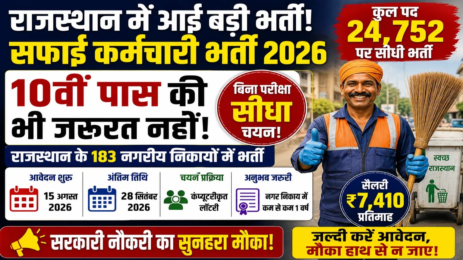 Rajasthan Safai Karmchari Recruitment 2026