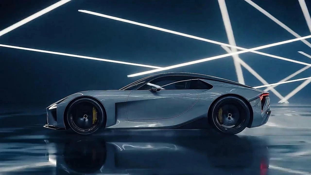 Lexus LFA Concept low-slung electric sports car side profile